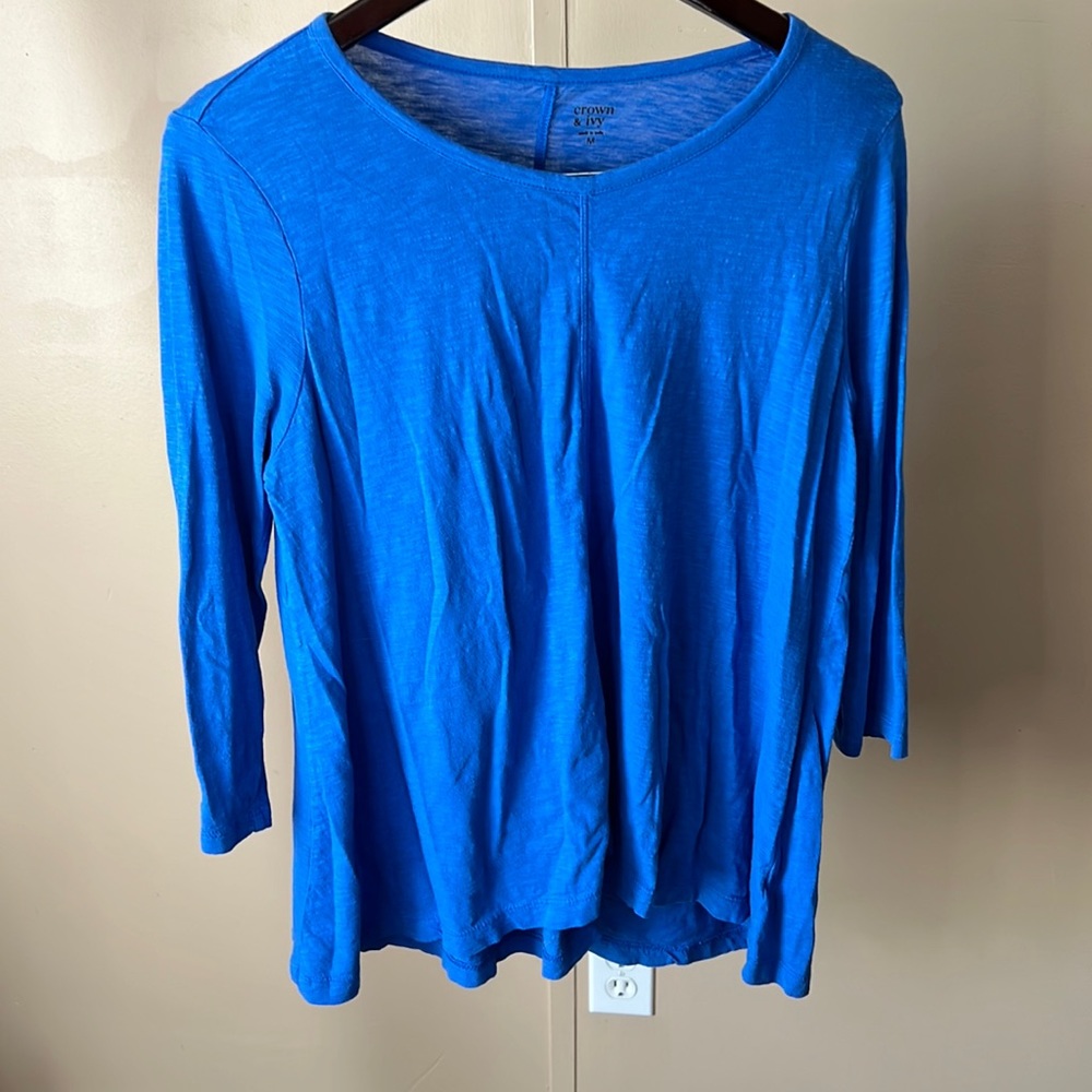 Crown and Ivy royal blue top